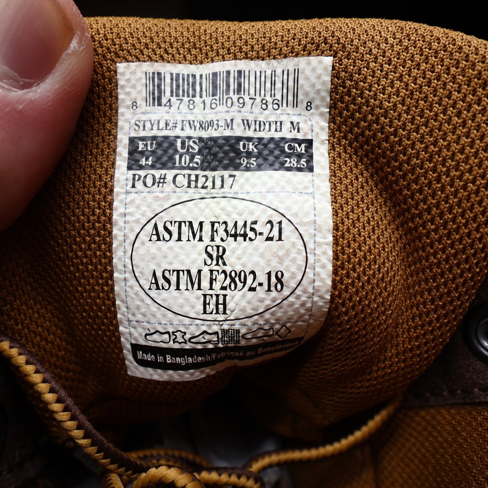 Carhartt Mens Modern Waterproof 8 Inch Wedge Work Boots Brown Leather 10.5 M NIB - Picture 7 of 16